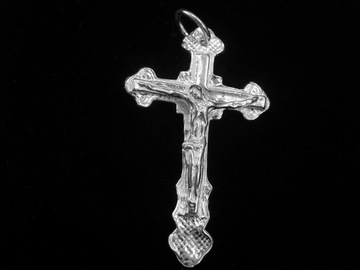 Duży Krzyż SREBRO 925 SOLIDNY krzyżyk Pan Jezus wisiorek zawieszka