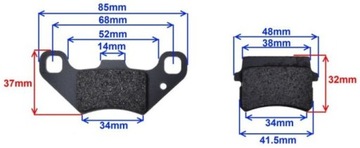 ПЕРЕДНИЕ ТОРМОЗНЫЕ КОЛОДКИ ATV 250 STX E SHINERAY QUAD