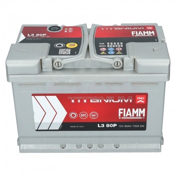 FIAMM Titanium PRO 80Ач 730А + [PGP+] + [УСТАНОВКА]