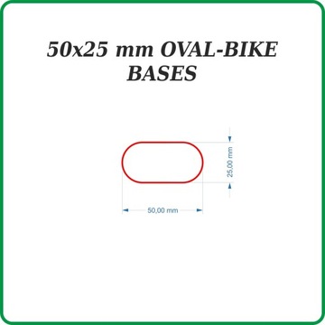 ОВАЛЬНЫЙ ВЕЛОСИПЕД 50x25 мм основания HDF 20 шт.