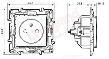 РОЗЕТКА NILOE 2P+Z 16A КРЕМОВАЯ 764640 legrand-shop