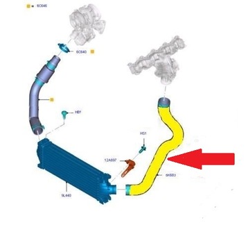 PŘÍVOD TURBO INTERCOOLER FORD TRANSIT 2.2 TDCI