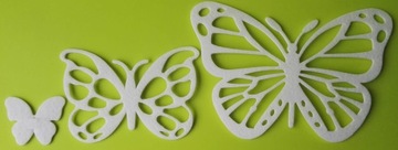 Белая фетровая бабочка, бабочка, украшение на окно 1 шт.