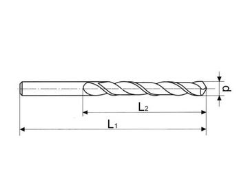 WIERTŁO DO METALU FI 5.1 MM CZARNE HSS NWKA 10 SZT