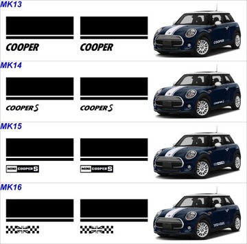 MINI COOPER STRIPES + НАДПИСЬ - автомобильная пленка