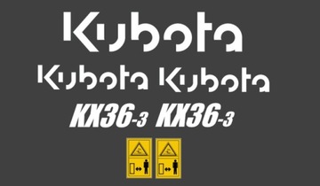 Наклейки KUBOTA KX 36-3, 61-3, 016-4, 019-4, 71-3