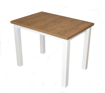 Biały stół laminat 70 x 100 cm matowy, nogi proste