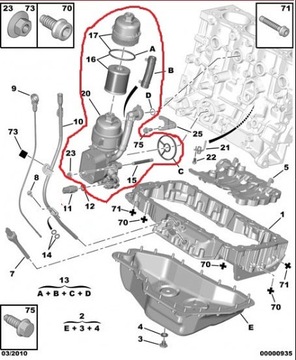 CHLADIČ OLEJE PEUGEOT 308 407 508 607 2.0 HDI