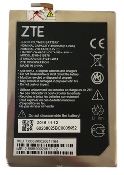 BATERIA ZTE E169-515978 Blade X3 A452 D2 Q519T