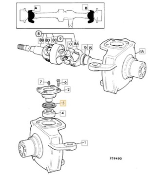 Уплотнение поворотного кулака КОЛЕСА JCB 3CX 4CX 904/06700