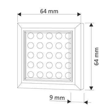 Подстольный светодиодный светильник SQUARE XL 2Вт теплый белый