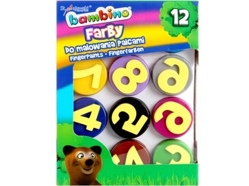 Пальчиковые краски Bambino 12 шт по 15 мл.