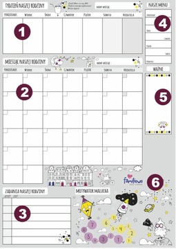 Планировщик Стираемый календарь на стену или шкаф.