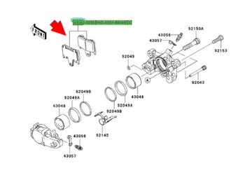 Kawasaki (oryginalne OE) 43082-0055