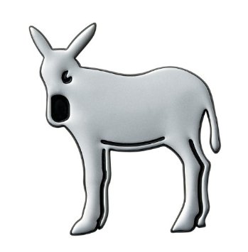 EMBLEMAT LOGO OSIOŁ OSIOŁEK DONKEY SUMEX CHROM MAT