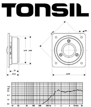 TONSIL GDWK 9/80 8Ом Твитер ОРИГИНАЛ