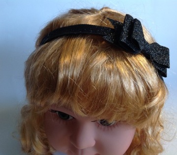 Black Brocade Bow Band