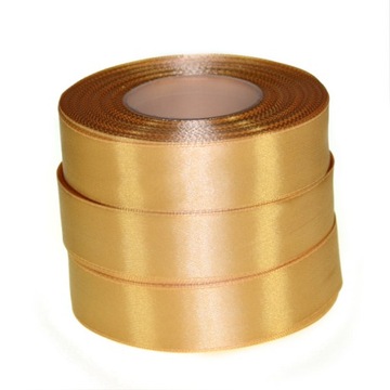 Wstążki satynowe 25 mm KREMOWA 8007 - 32m NA ROLC