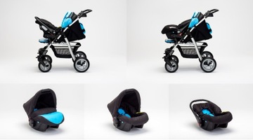 ЛЕГКАЯ КОЛЯСКА С РУЛЕВЫМИ КОЛЕСАМИ + СИДЕНЬЕ ISOFIX - 45 ЦВЕТОВ