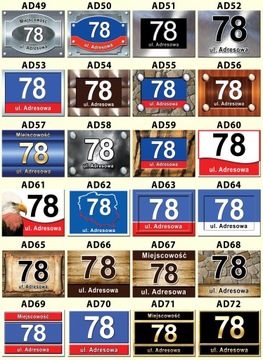 АДРЕСНАЯ ДОСКА DIBOND ТАБЛИЧКА НОМЕР ДОМА цифра