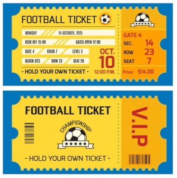 Билеты с перфорацией - ваш отпечаток - 1000 штук