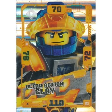 karta nr 4 - Ultra Action Clay lego nexo knights 2