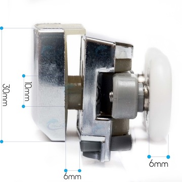 Ролик для двойной верхней душевой кабины, 24мм.