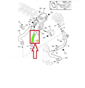 ТРУБКА ТУРБОИНТЕРКУЛЕРА CITROEN C5 2.0 HDI 0382X9