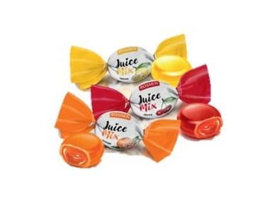 КОНФЕТЫ ROSHEN JUICE MIX, ФРУКТОВАЯ КАРАМЕЛЬ 1КГ