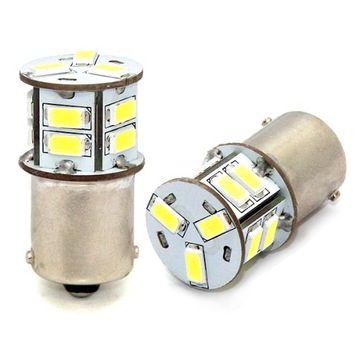 ŻARÓWKI LED 2SZT BA15S 13xSMD BIAŁA 12V P21W LB100
