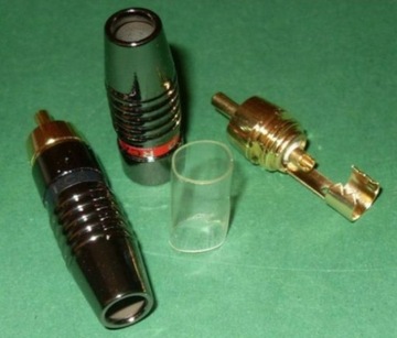 Разъем RCA Cinch Plug HQ для кабеля диаметром до 6,5 мм, золото (1970 г.)