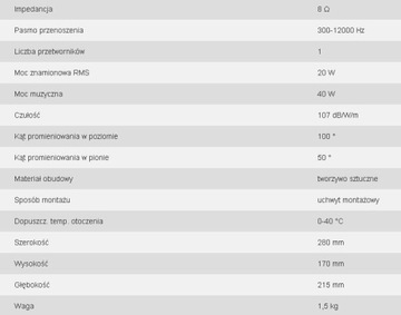 Monacor NR-35KS Рупорный громкоговоритель-мегафон для рекламных звуковых систем 8 Ом 107 дБ