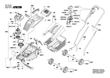 Натяжитель ремня BOSCH для косилки ROTAK 32 ARM 32 Ergo