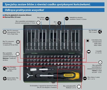 PROXXON KLUCZE BITY nietypowe specjalne 75cz 23107