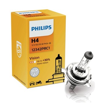 PHILIPS VISION 30% H4 12V 60/55W P43t 12342PRC1