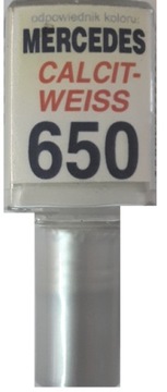MERCEDES 650 CALCITWEISS LAKIER SAMOCHODOWY ZAPRAWKA DO RYS 10 ML ARASYSTEM