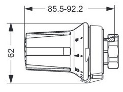 ТЕРМОСТАТИЧЕСКАЯ ГОЛОВКА RAW-K 5135 ВСТАВКИ DANFOSS