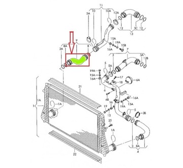 PŘÍVOD INTERCOOLER VW JETTA PASSAT 3C0145832