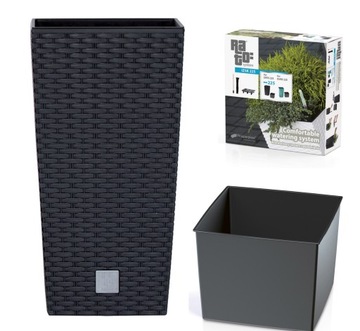 Doniczka z systemem nawadniającym 40 x 75cm RATTAN