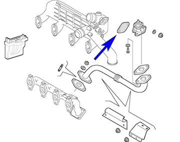 Прокладка крышки EGR Fiat Ducato 2.3 2.5 2.8 JTD