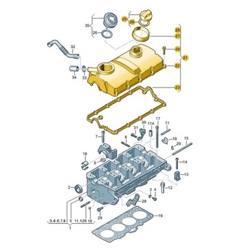 КЛАПАНОВАЯ КРЫШКА ODMA 038103469AD VW AUDI Дилерский центр SKODA