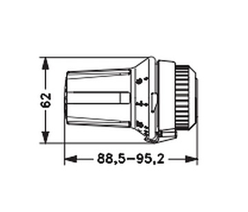 ТЕРМОСТАТИЧЕСКАЯ ГОЛОВКА RAW 5115 click DANFOSS