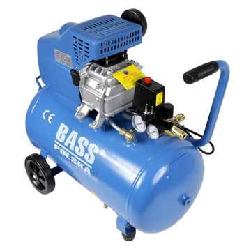 ZESTAW SPRĘŻARKA KOMPRESOR POWIETRZA OLEJOWY 60L 1,5KW 8BAR BP-5725 BASS PL