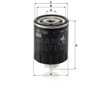 Mann-Filter WK 718/2 Топливный фильтр