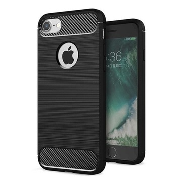 ETUI DO APPLE IPHONE 6 / 6S OBUDOWA 2w1 CASE CARBON + SZKŁO HARTOWANE 9H