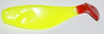 Manns RIPPER 80mm Żółty fluo z czerwonym ogonem