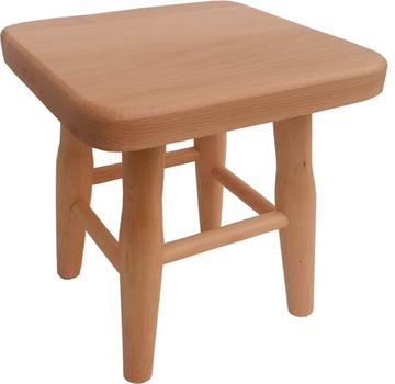 TABORET TABORECIK KWADRATOWY BUKOWY RYCZKA MASYWNY