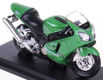 МОДЕЛЬ KAWASAKI NINJA ZX-12R МЕТАЛЛИЧЕСКИЙ МОТОР WELLY 1:18