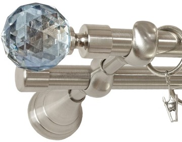 KARNISZ CRYSTAL 280 cm PODWÓJNY 2,8 karnisze fi 19