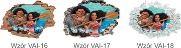 3D наклейки MOANA VAIANA на стену 100х70см